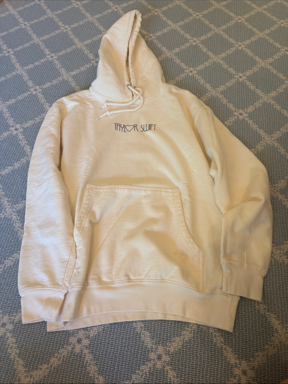Taylor Swift Cream Crewneck Hoodie - Neutral Cream Men's Sweater